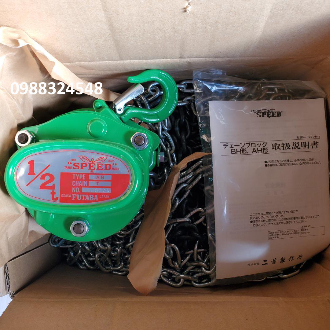 Pa lăng kéo tay 500kg Futaba Speed AH 1/2 / AH 1/2 Futaba Speed Manual Chain Hoist