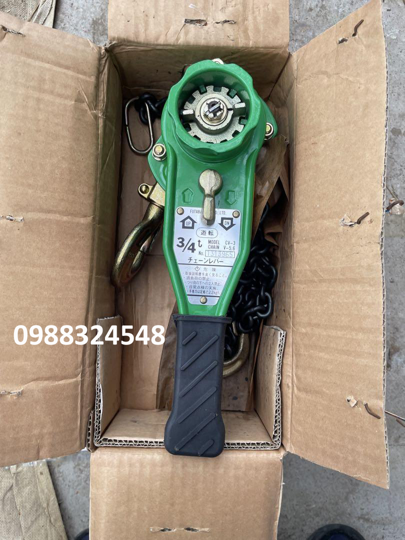 Pa lăng lắc tay 750kg Futaba Speed CV3 / CV3 Futaba Speed Lever Chain Hoist