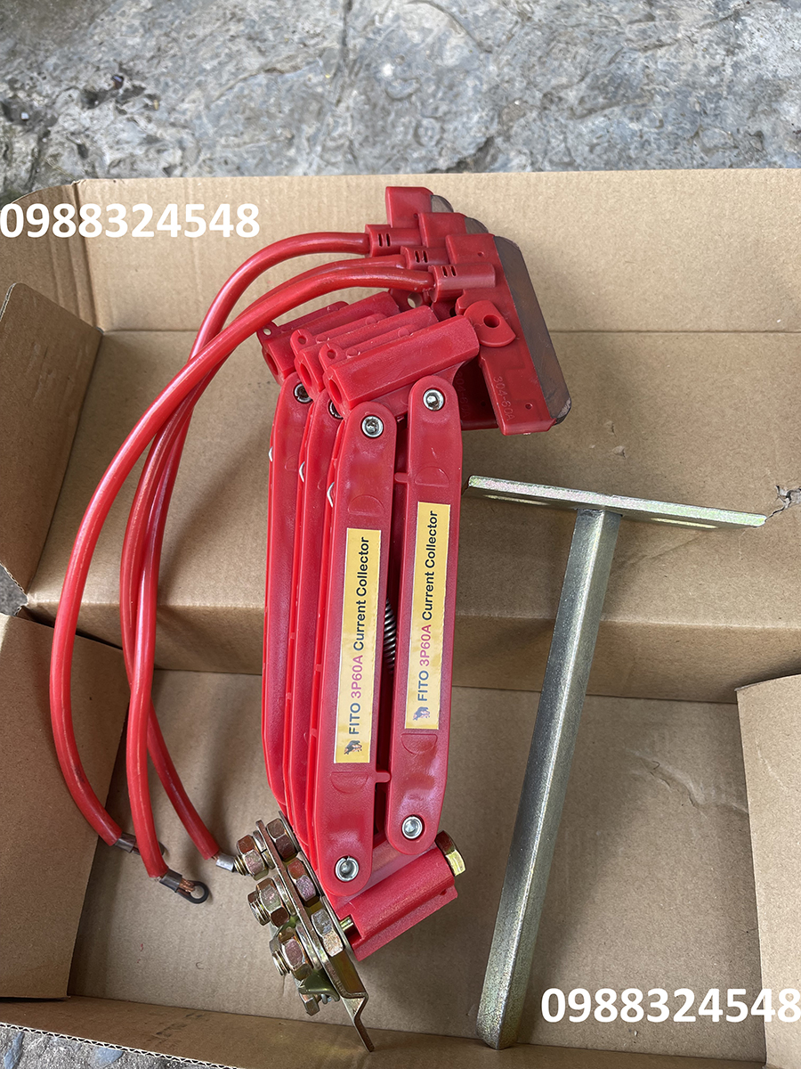 Chổi tiếp điện Fito 3P60A / Fito 60A 3 Pole Insulated Conductor Current Collector