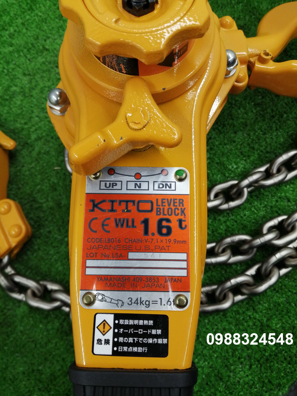 Pa lăng lắc tay Kito 1.6 tấn LB016 / LB016 Kito Lever Hoist
