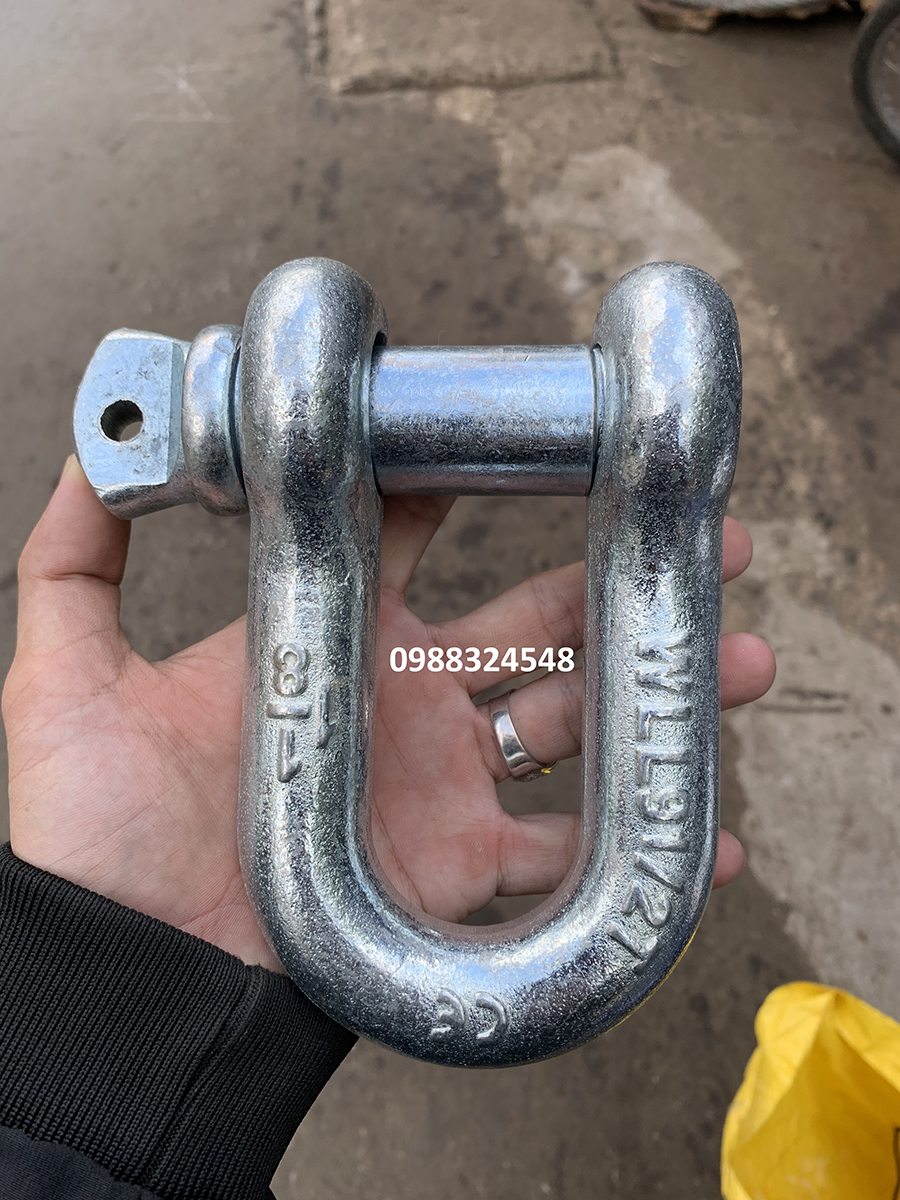 Ma ní U 9.5 tấn chốt vặn ren/ Screw Pin Chain Shackles