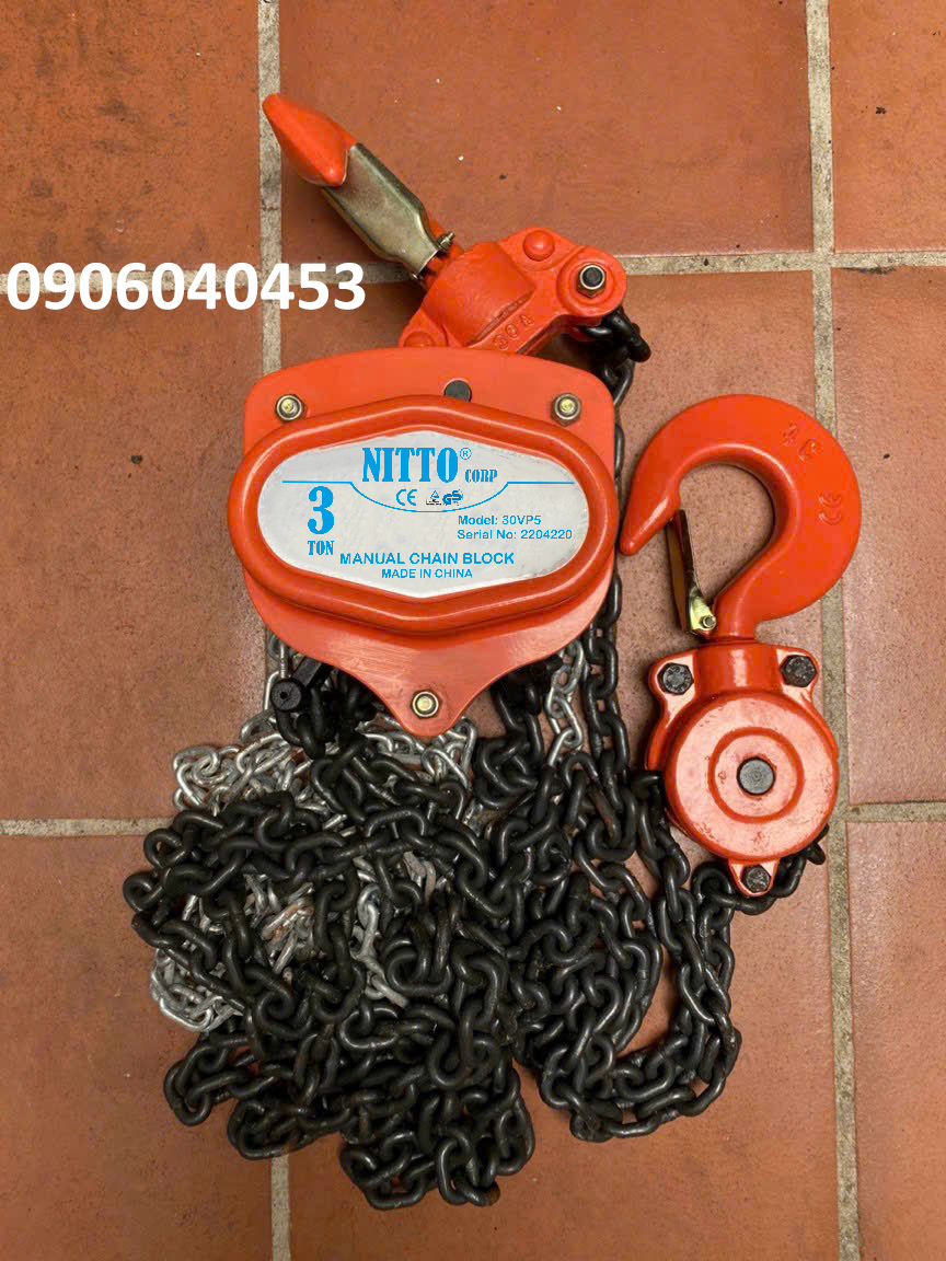Pa lăng kéo tay Nitto 3 tấn 30VP5 / 30VP5 Nitto Chain Block